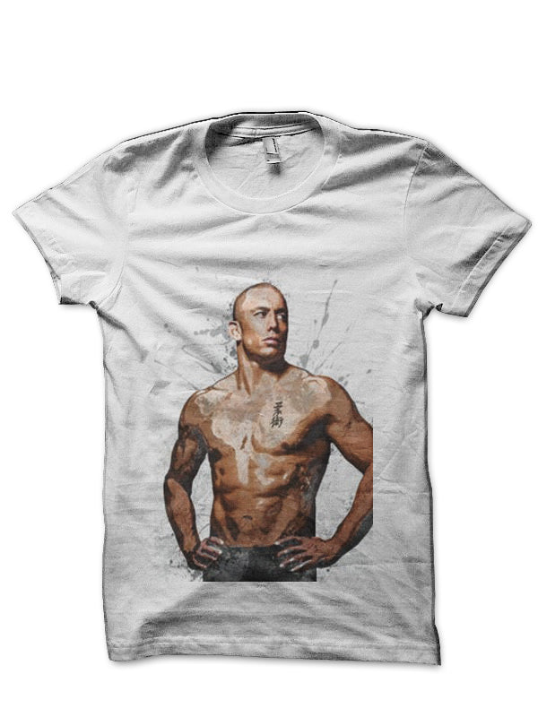 Georges St. Pierre White T-Shirt Style002 Hoodie, Sweatshirt | CoreVibeTees.com