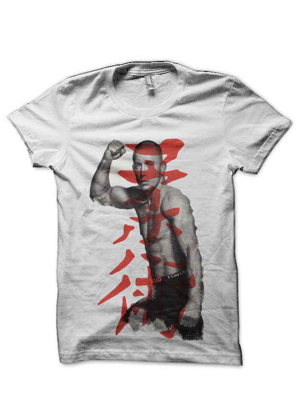Georges St. Pierre White T-Shirt Hoodie, Sweatshirt | CoreVibeTees.com