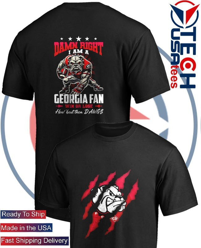 Georgia Bulldogs Football damn right scratches shirt