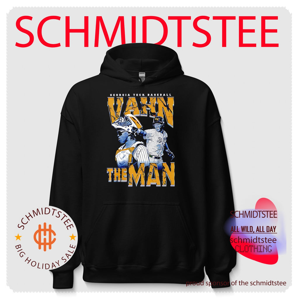 Georgia Tech Baseball Vahn the man illustration retro shirt