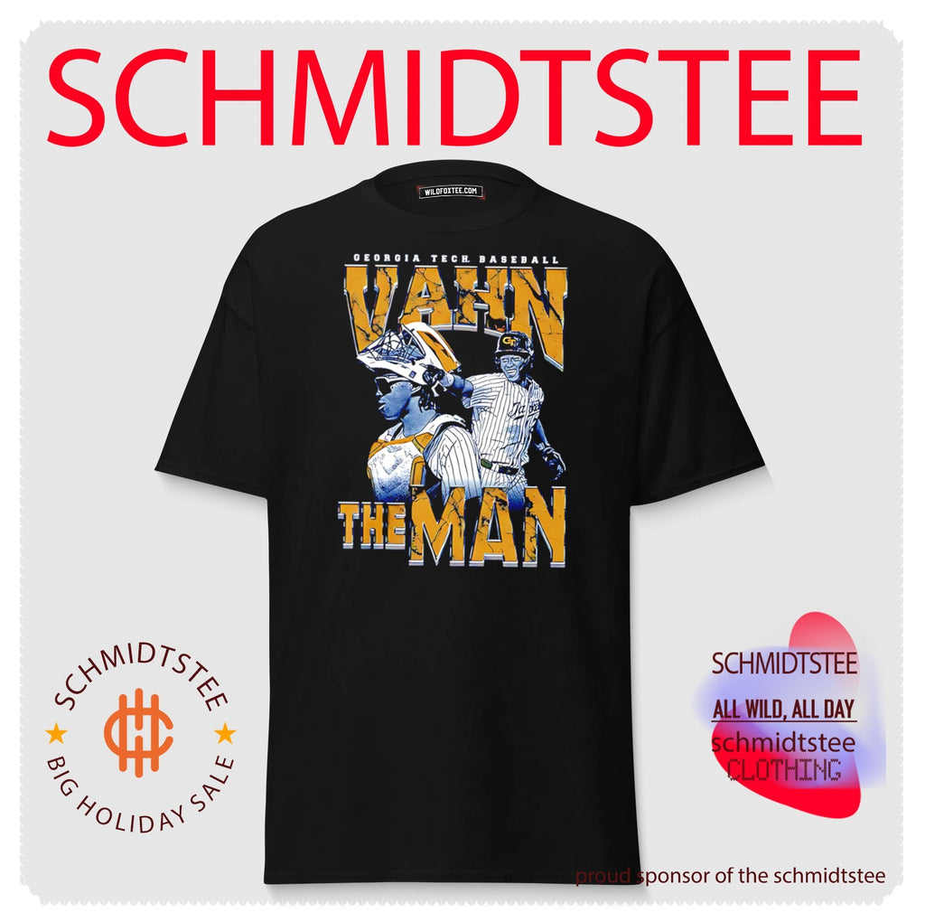 Georgia Tech Baseball Vahn the man illustration retro shirt