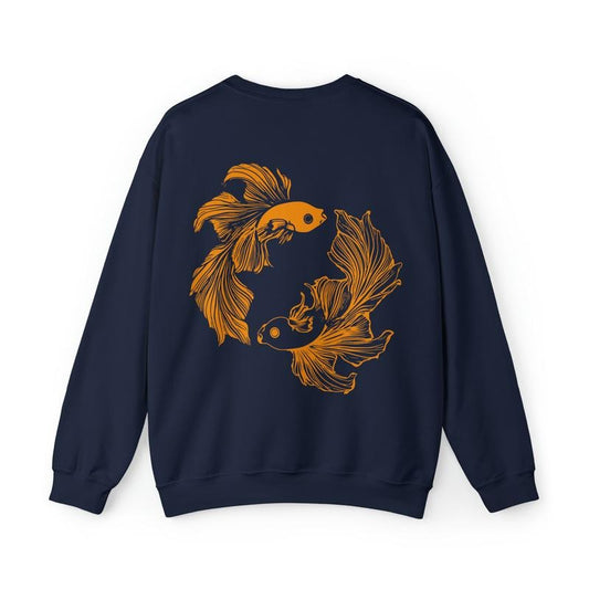 Geto Gojo Betta Fish Sweatshirt "Shinyuu" Best Friend Collection Ju Jutsu Kaisen Anime Manga Inspired Womens Mens Unisex Clothing JJK Casual Crewneck Cotton Fabric