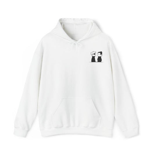 Geto Gojo Chibi Hoodie "Shinyuu" Best Friend Collection Ju Jutsu Kaisen Anime Manga Inspired Womens Mens Unisex Clothing Satoru Suguru JJK Casual Crewneck Cotton Fabric