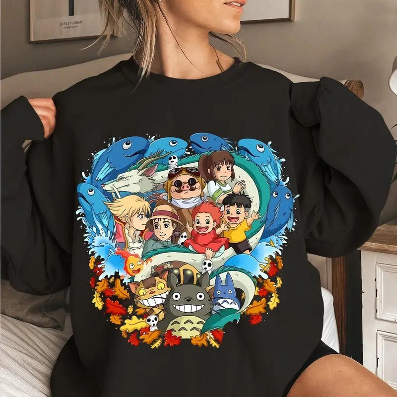 Ghibli studio Sweatshirt Tshirt, ghibli studio Shirt, anime Shirt