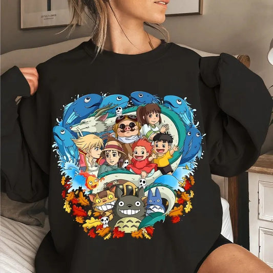 Ghibli studio Sweatshirt Tshirt, ghibli studio Shirt, anime Shirt