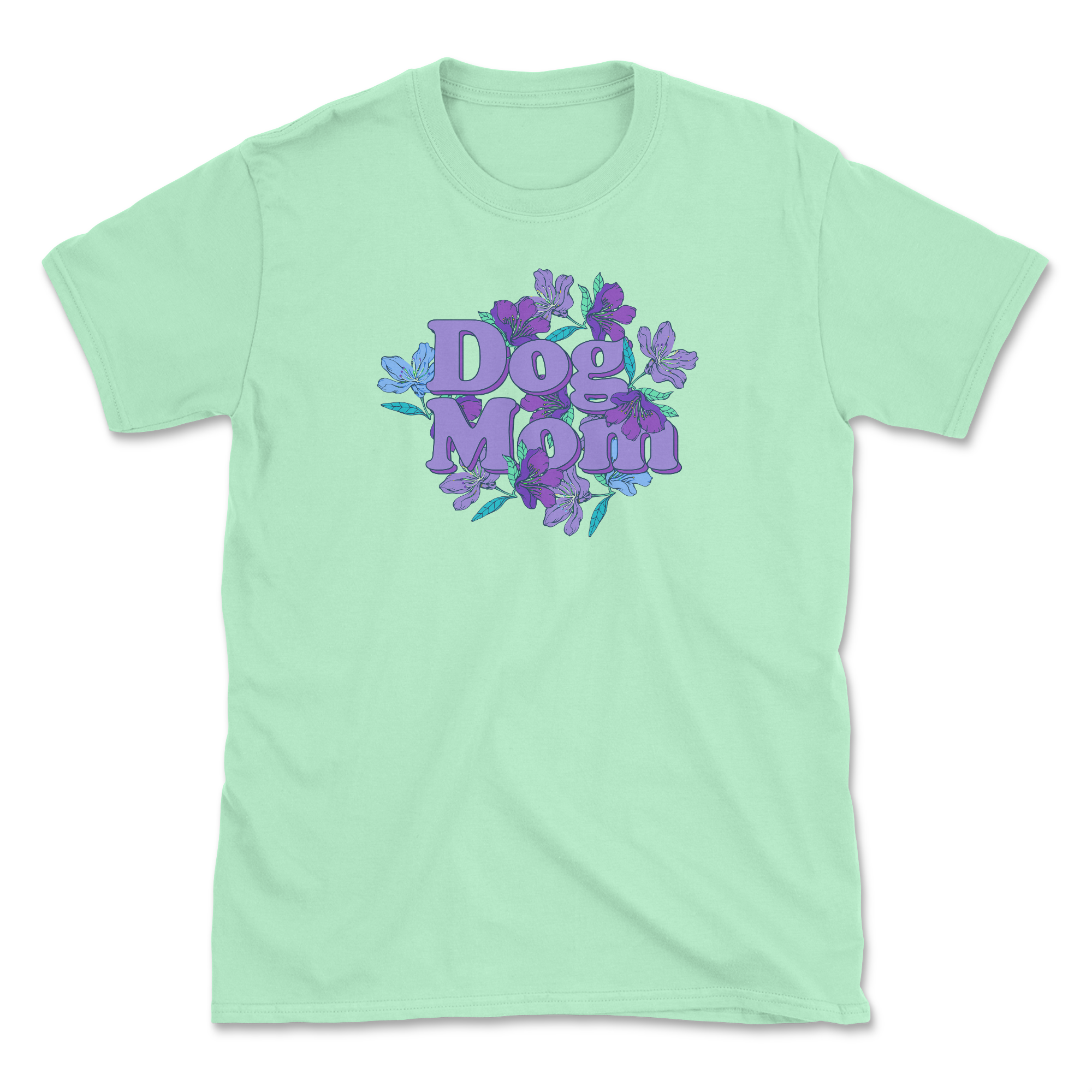 Orchid Dog Mom - Mint (Front Print) (Adult Short Sleeve T-Shirt) Hoodie, Sweatshirt | CoreVibeTees.com (Image 1)