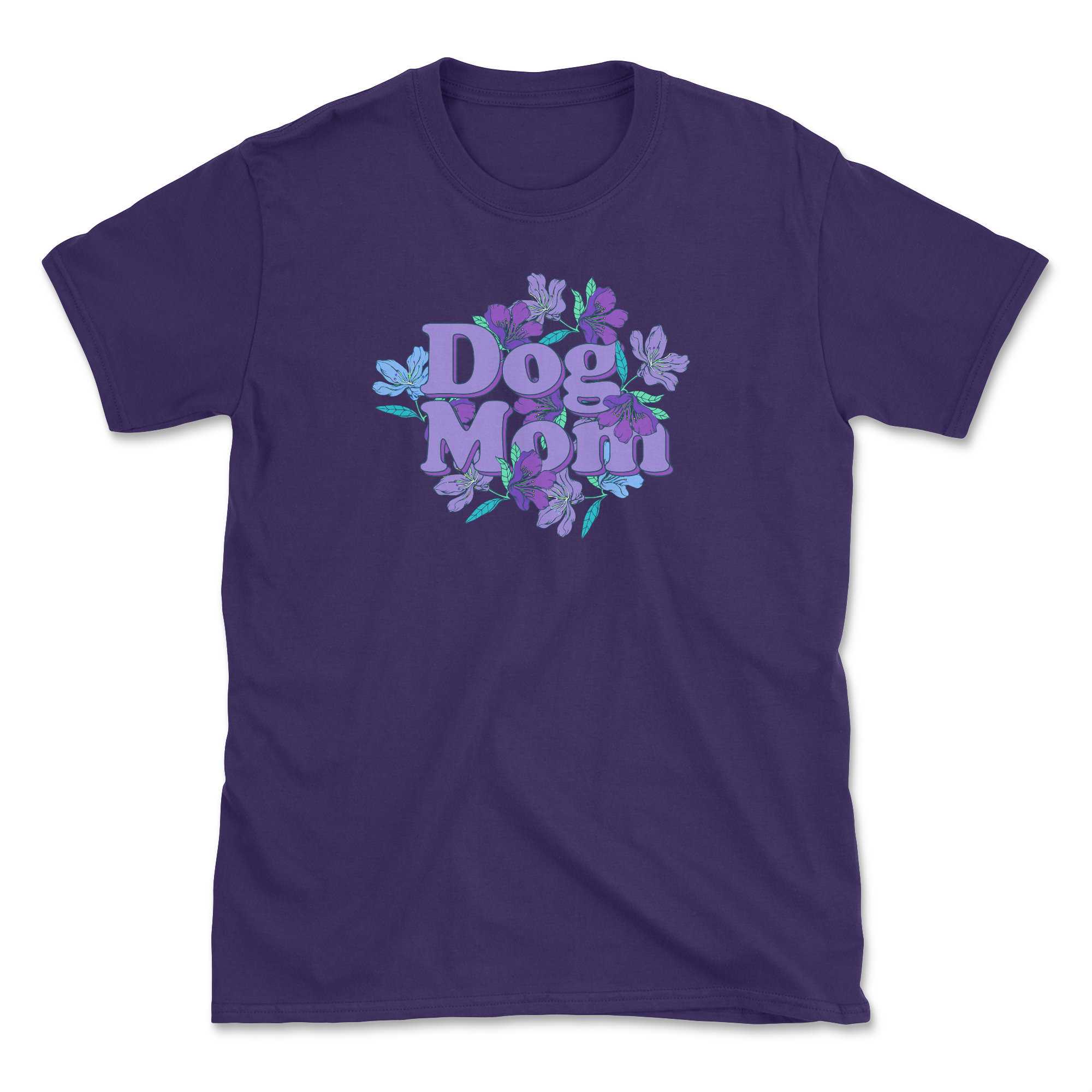 Orchid Dog Mom - Purple (Front Print) (Adult Short Sleeve T-Shirt) Hoodie, Sweatshirt | CoreVibeTees.com (Image 1)