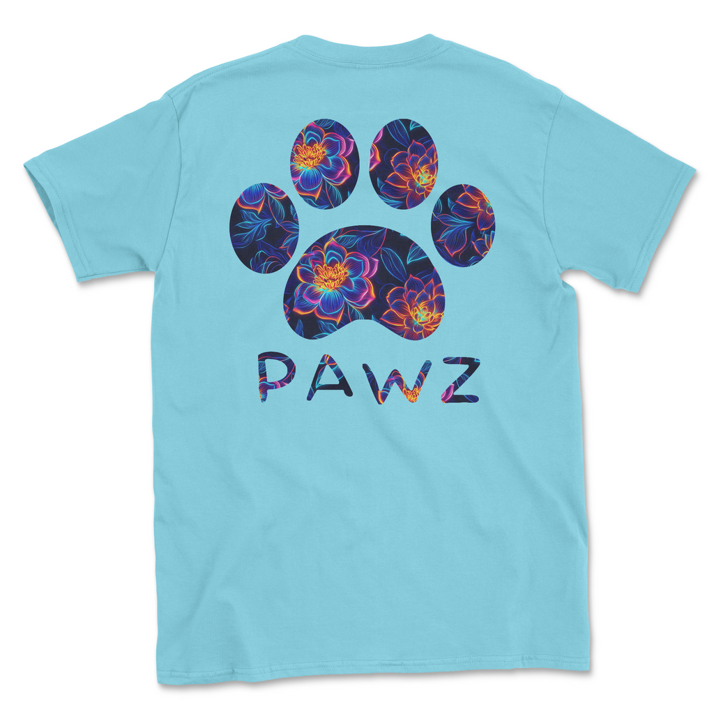 Neon Floral Print (Adult Short Sleeve T-Shirt) Hoodie, Sweatshirt | CoreVibeTees.com (Image 1)