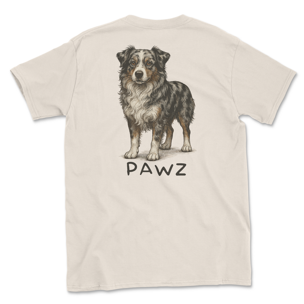 Blue Merle Aussie (Adult Short Sleeve T-Shirt) Hoodie, Sweatshirt | CoreVibeTees.com (Image 1)
