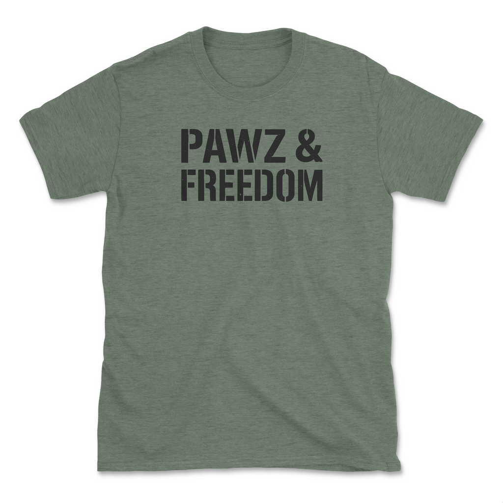 Pawz & Freedom (Front Print) (Adult Short Sleeve T-Shirt) Hoodie, Sweatshirt | CoreVibeTees.com (Image 1)