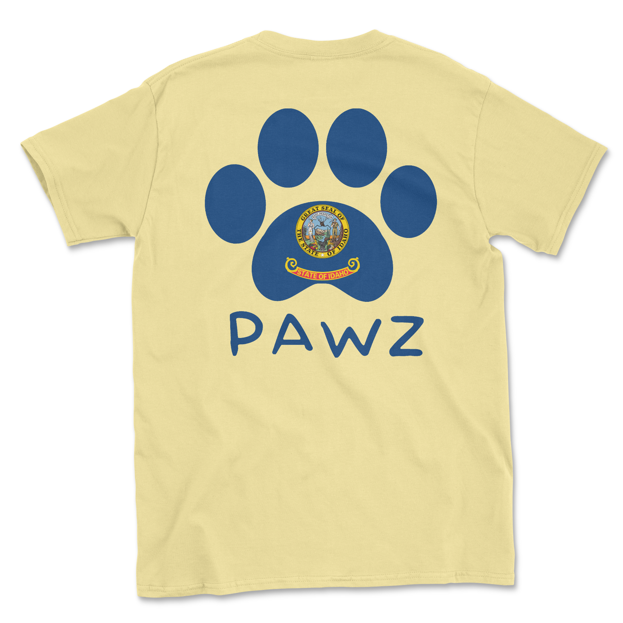 Idaho Flag Paw (Adult Short Sleeve T-Shirt) Hoodie, Sweatshirt | CoreVibeTees.com (Image 1)