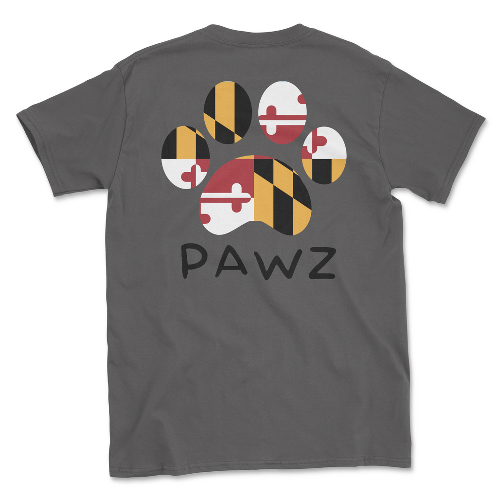 Maryland Flag Paw (Adult Short Sleeve T-Shirt) Hoodie, Sweatshirt | CoreVibeTees.com (Image 1)
