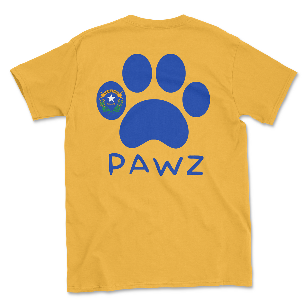 Nevada Flag Paw (Adult Short Sleeve T-Shirt) Hoodie, Sweatshirt | CoreVibeTees.com (Image 1)