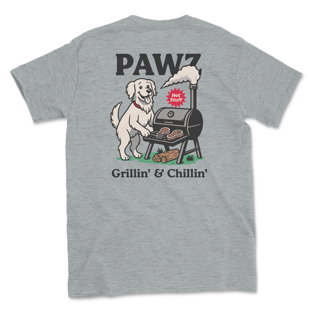 Grillin' & Chillin' (Adult Short Sleeve T-Shirt) Hoodie, Sweatshirt | CoreVibeTees.com (Image 1)