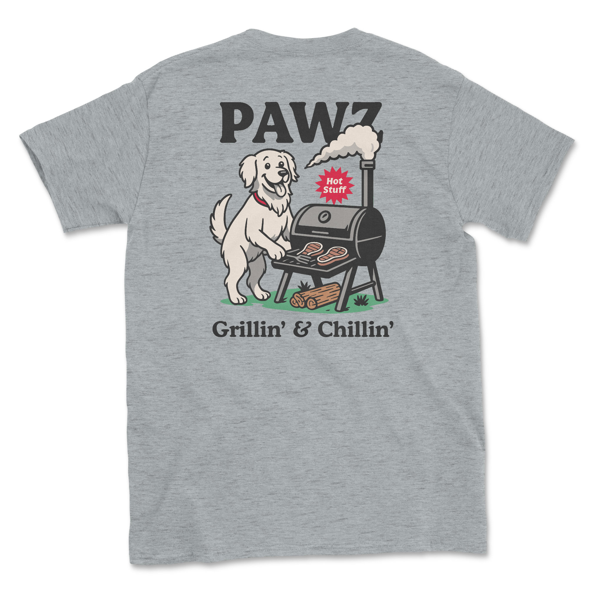Grillin' & Chillin' (Adult Short Sleeve T-Shirt) Hoodie, Sweatshirt | CoreVibeTees.com (Image 1)