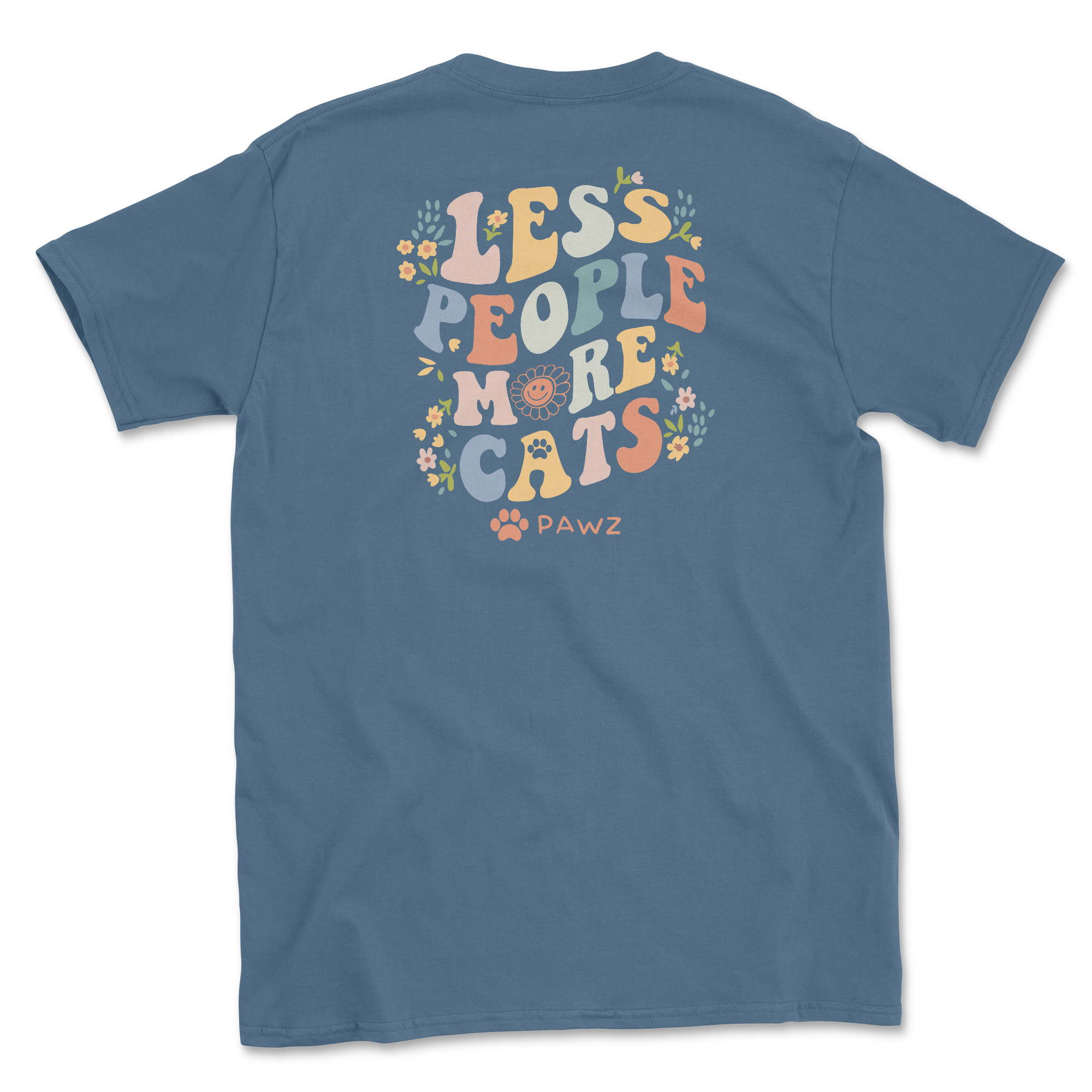 Less People More Cats (Adult Short Sleeve T-Shirt) Hoodie, Sweatshirt | CoreVibeTees.com (Image 1)