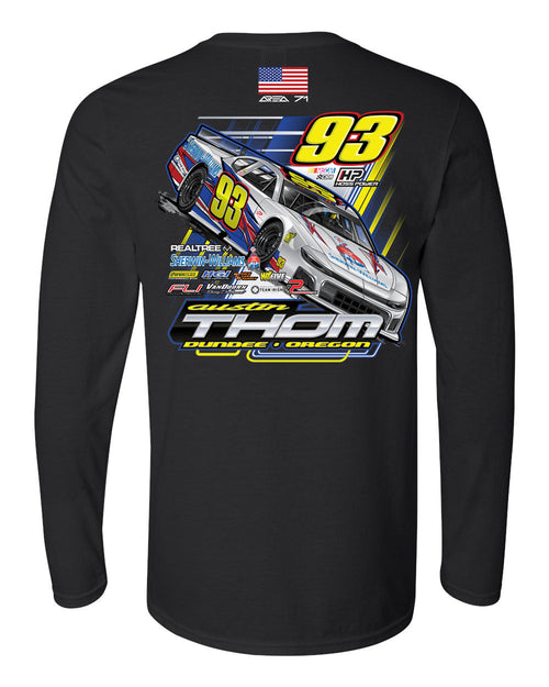 #93 Austin Thom Race Car Long Sleeve T-Shirt Hoodie, Sweatshirt | CoreVibeTees.com (Image 1)