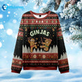 Gingerbread Ginjas In Battle Ugly Christmas Sweater