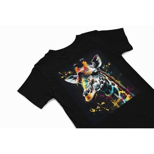 Giraffe T-Shirt, Giraffe Graphic tee, quirky animal Tee, Cute Animal tee, African animal t shirt, T-Shirt, Giraffe lover gift, Summer shirt Made in USA