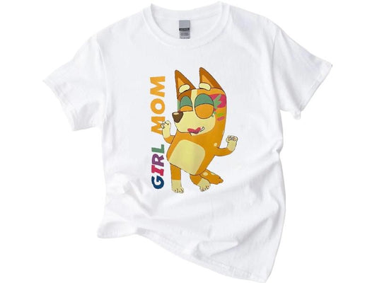 Girl Mom T-Shirt, Chilli Heeler T-shirt, Bluey Cool Mom Shirt, Bluey Chili T-shirt, Bluey Mother's Day Shirt, Chili Heeler Shirt, Bingo Heeler, Gift Shirt, Bluey Family Shirt, Chilli Shirt