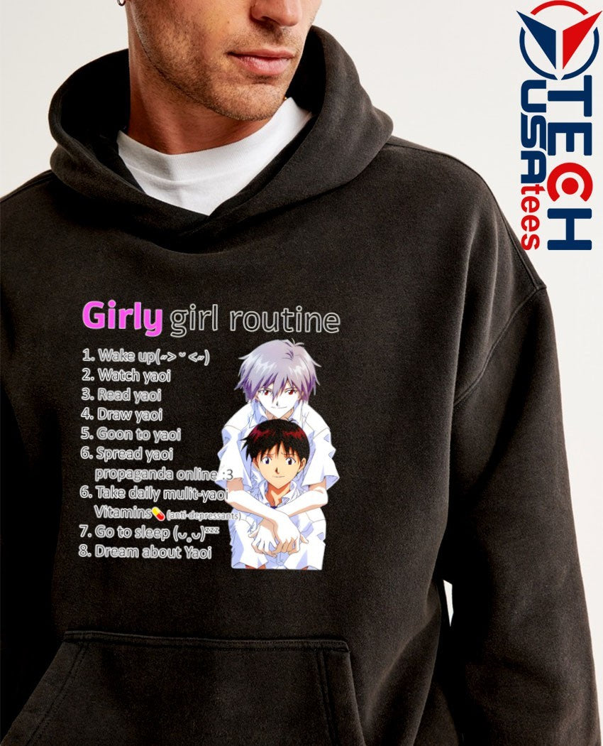 Girly girl routine Yaoi anime shirt