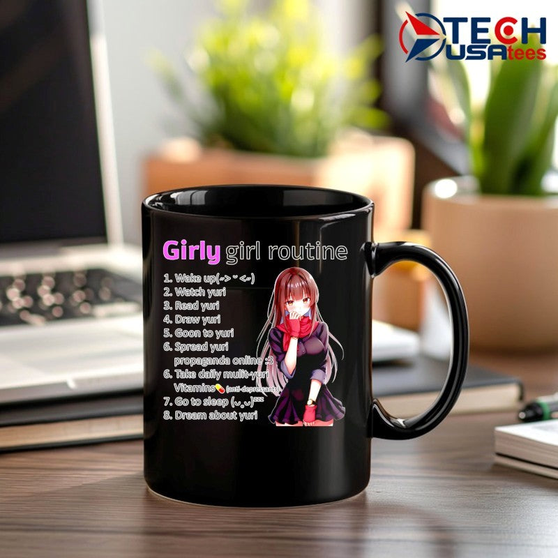 Girly girl routine Yuri anime shirt
