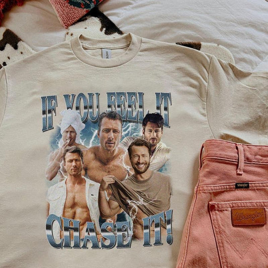 Glen Powell Vintage Ver 2 Shirt  Gift For Woman and Man Unisex T-Shirt
