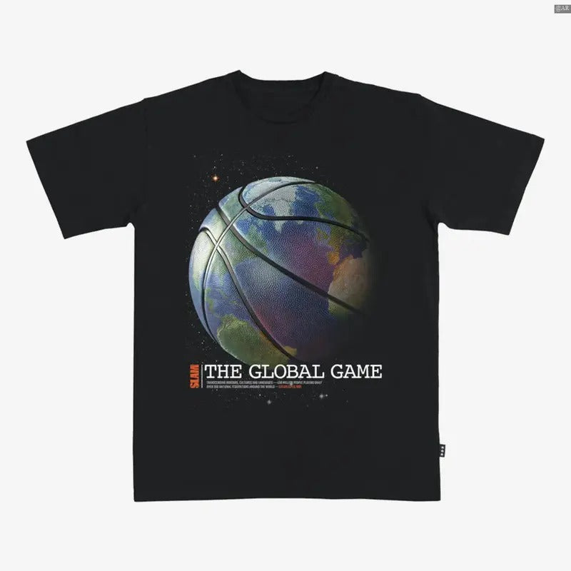 Global Game Heavy T-Shirt, Retro Crewneck, Gift For Lovers, Cotton, Trendy Womenswear Top
