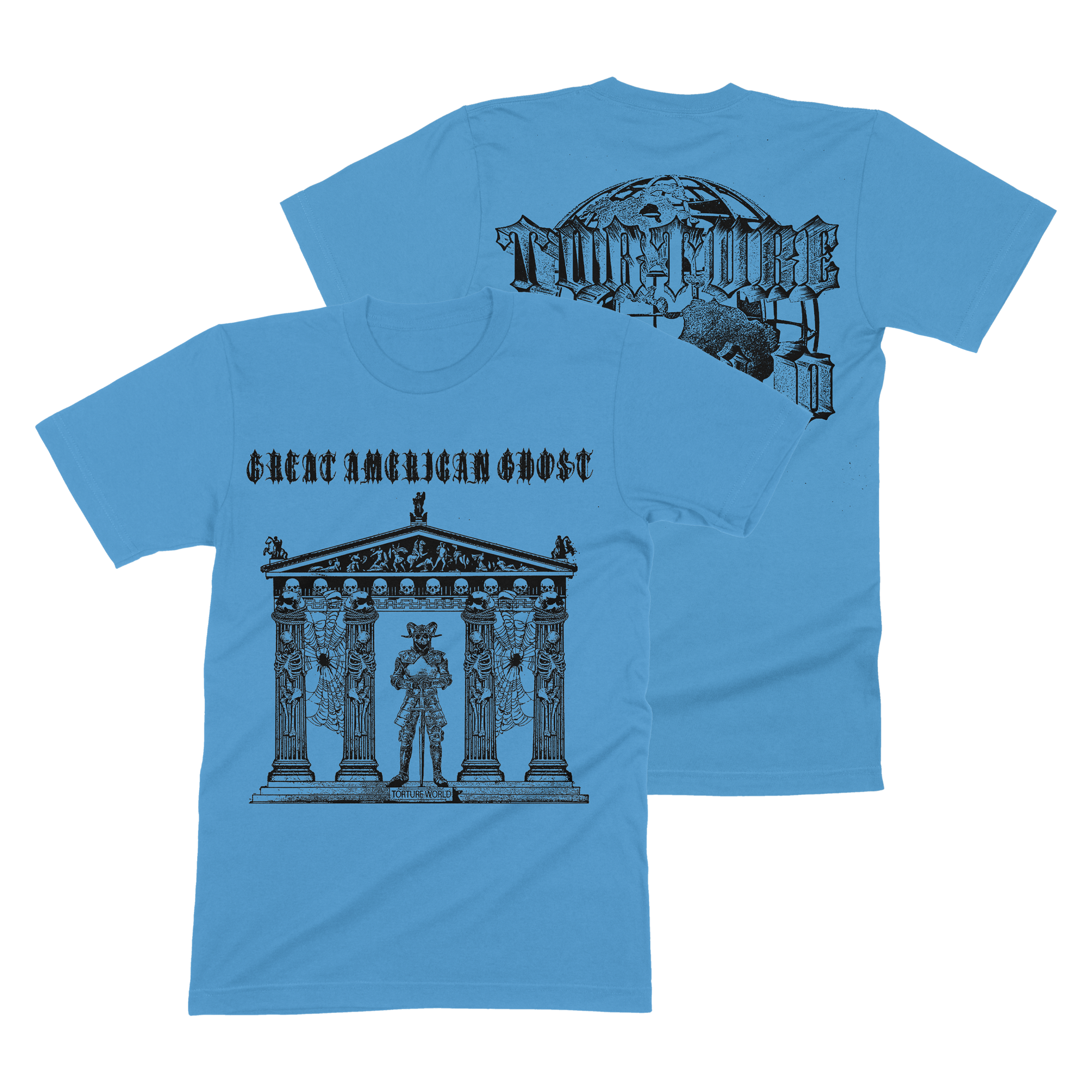 Great American Ghost - Globe Shirt (Blue) Hoodie, Sweatshirt | CoreVibeTees.com (Image 1)