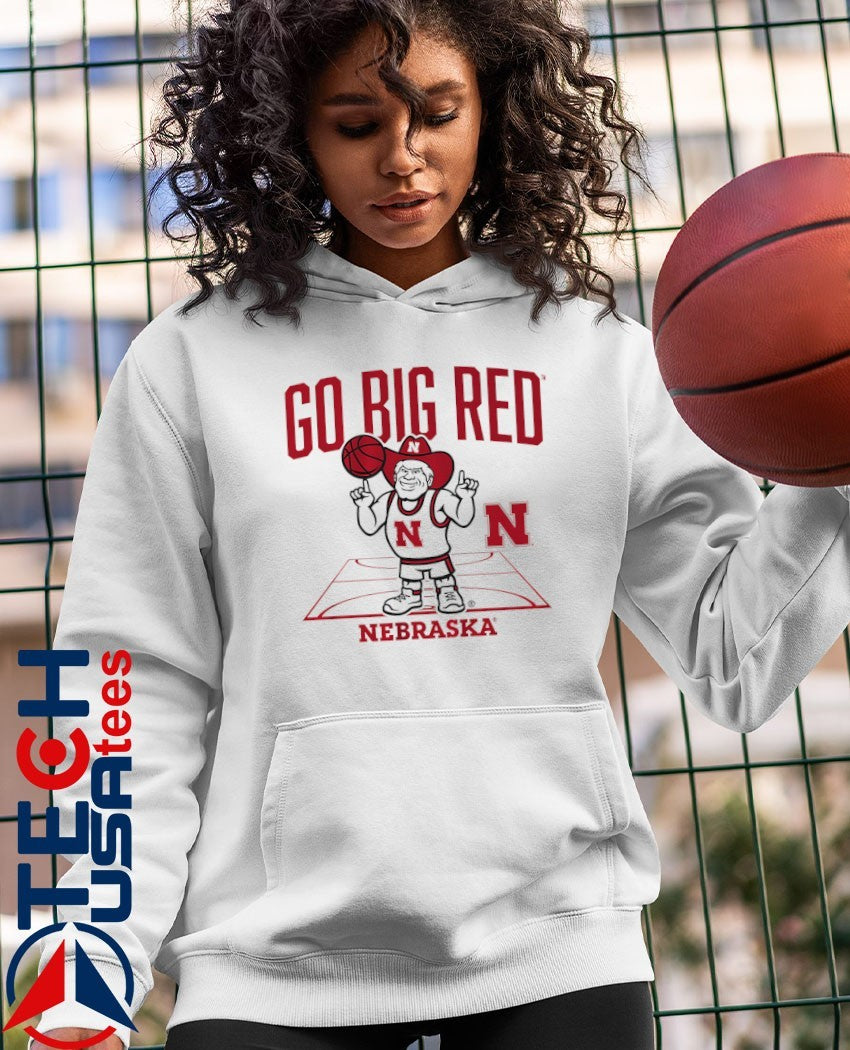 Go Big Red Nebraska Cornhuskers Basketball Herbie mascot shirt