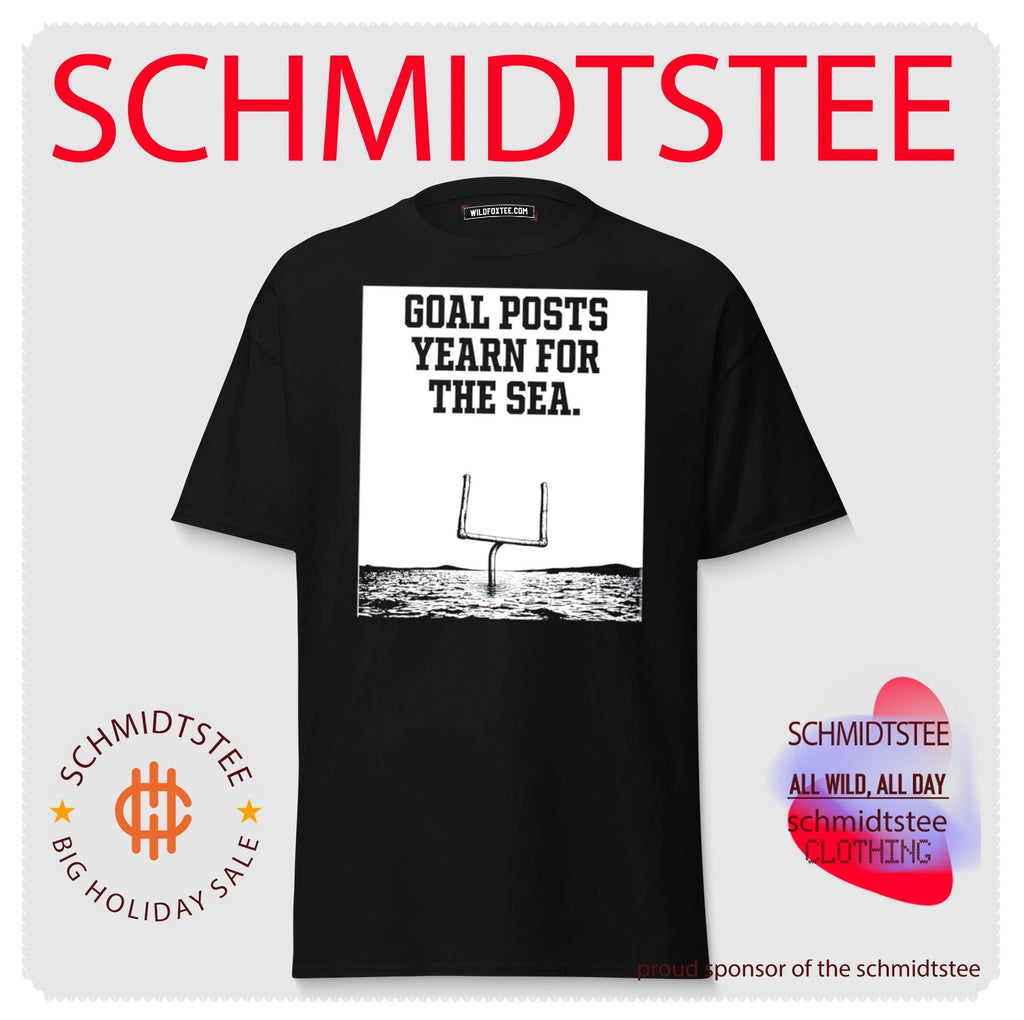 Goal posts yearn for the sea graphic shirt