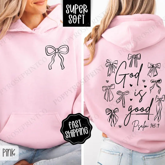 God Is Good Hoodie, Religious Women's Hooded Sweatshirt, Trendy Women's Hoodie