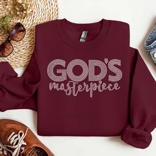 God's Masterpiece Rhinestone Transfer