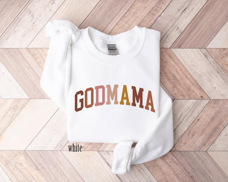 Godmama Gift,Godmother Sweater, Godmama Sweater, Godmother  Hoodie and Sweater; T-shirt Cotton Menswear Polyester Tops
