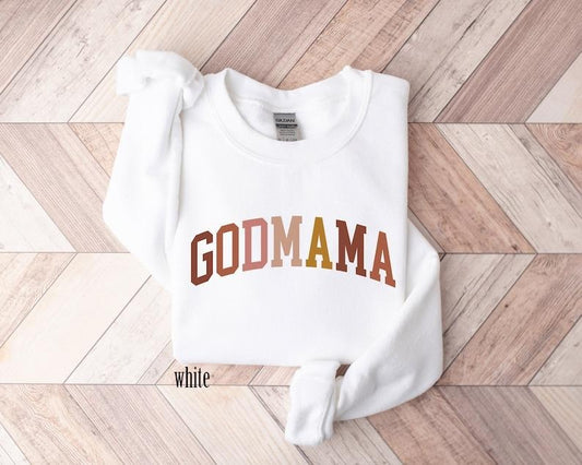 Godmama Gift,Godmother Sweater, Godmama Sweater, Godmother  Hoodie and Sweater; T-shirt Cotton Menswear Polyester Tops