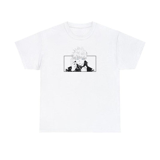 Gojo Minimal Graphic T-Shirt Unlimited Void Cursed Technique JuJutsu Kaisen Anime Manga Inspired Womens Mens Unisex Clothing Satoru JJK CT Cotton Casual Crew Neck