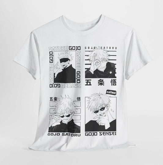 Gojo Satoru T-Shirt, Anime Shirt, Fire Style, Japanese Anime tee, Anime Manga Shirt, Anime Lover Shirt, Graphic Anime Tee, Unisex Shirt Menswear Top Underwear Tshirt
