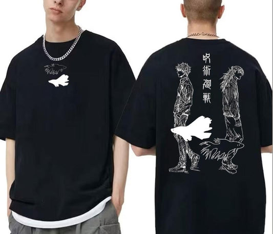 Gojo Satoru x Suguru Geto JJK Vintage Sweatshirt, Jujutsu Kaisen Character Anime Sweatshirt Hoodie T-Shirt Gift For Fans, Jujutsu Kaisen Vintage Shirt, Anime Shirt, Jujutsu Kaisen Shirt, Crewneck, JJK Shirt Hoodie Sweatshirt Cotton Menswear. Sweatshirt, H