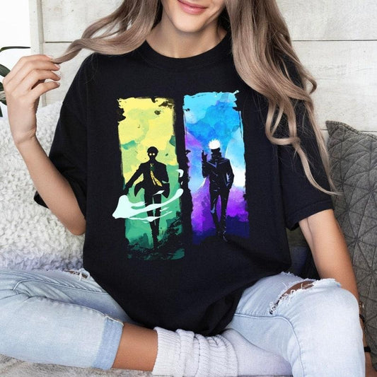 Gojo and Nanami Anime Shirt, Anime Lover Shirt, Anime Manga Shirt, Anime Gojo Nanami Sweatshirt, Hoodie, Comfort Colors