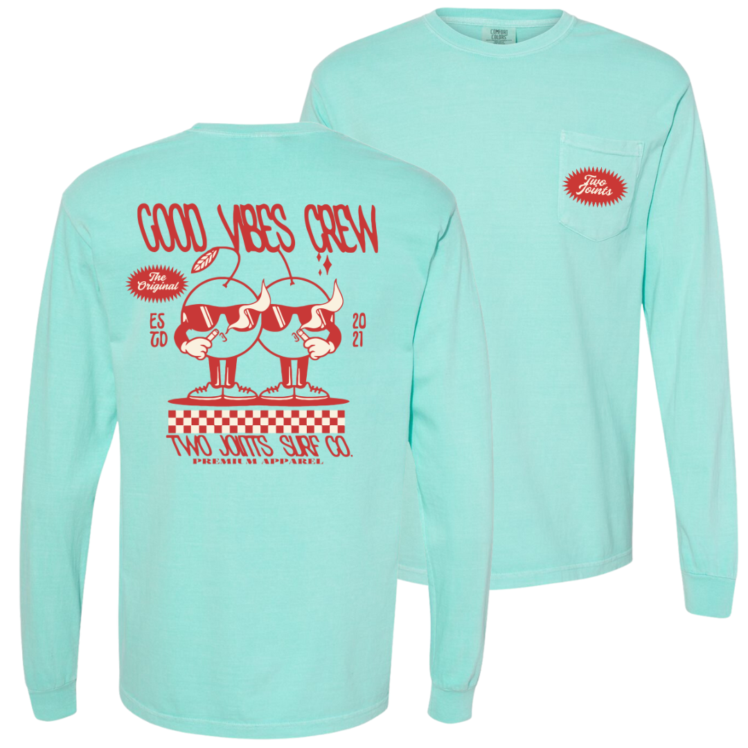 Good Vibes Crew Long Sleeve Tee Hoodie, Sweatshirt | CoreVibeTees.com