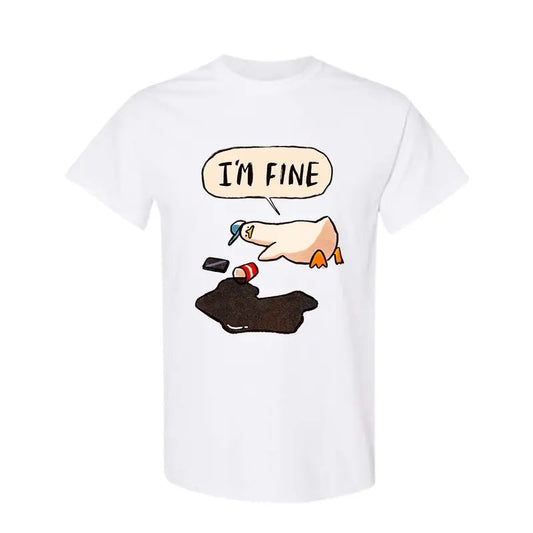 Goose I'm Fine Shirt, Silly Goose Sweatshirt, Funny Men's Women's Sweater, Trendy College Hoodie Classic Crewneck Menswear Unisex Fitted
