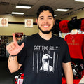 Got too silly duck in cell illustrated shirt