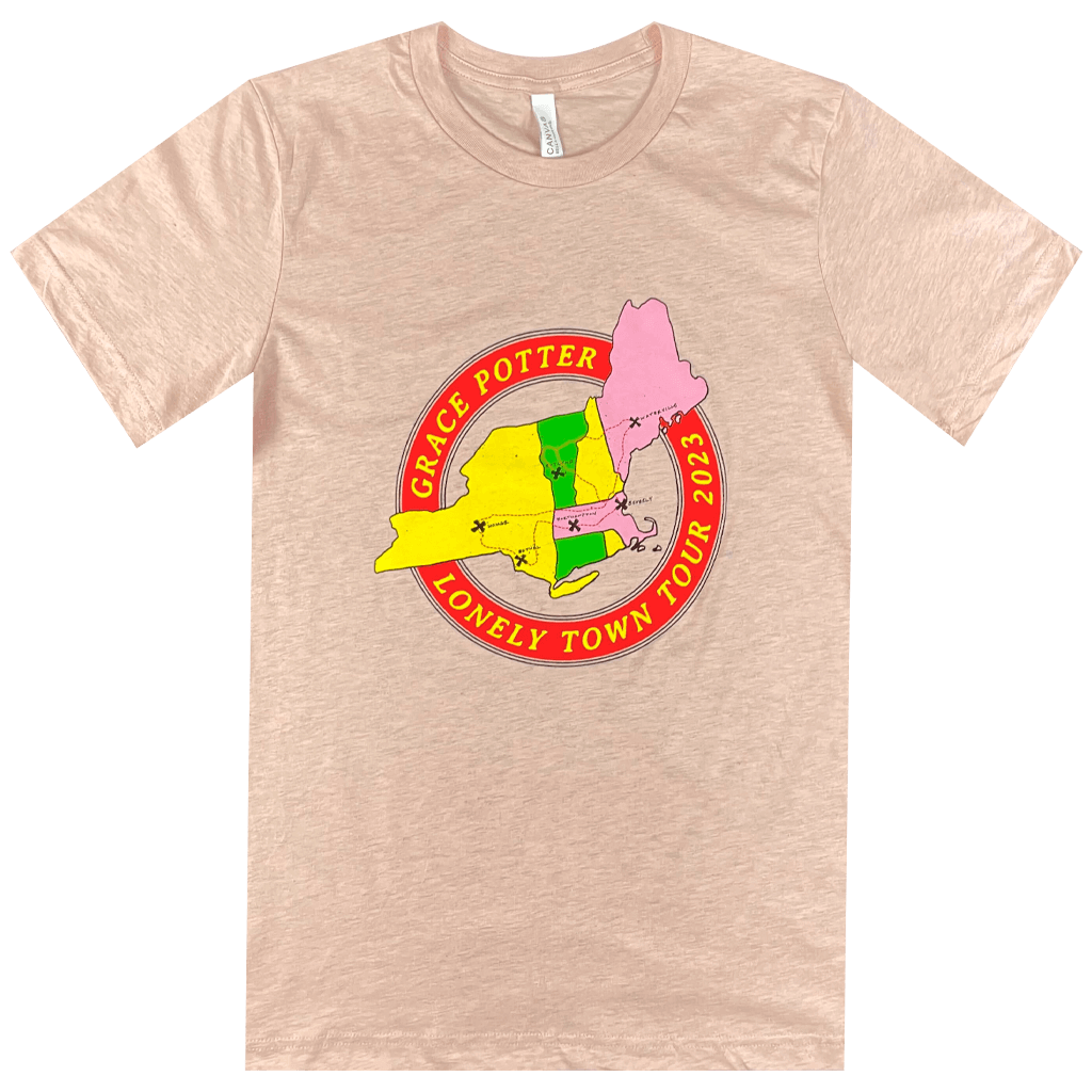 Lonely Town Tour Map T-Shirt Hoodie, Sweatshirt | CoreVibeTees.com (Image 1)