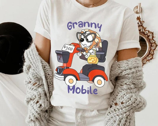Granny Mobile Bluey Shirt, Bluey Birthday Sweatshirt, Bluey Family Shirt, Family Matching Shirt, Trending Women's Shirt, Mothers Day Gifts.