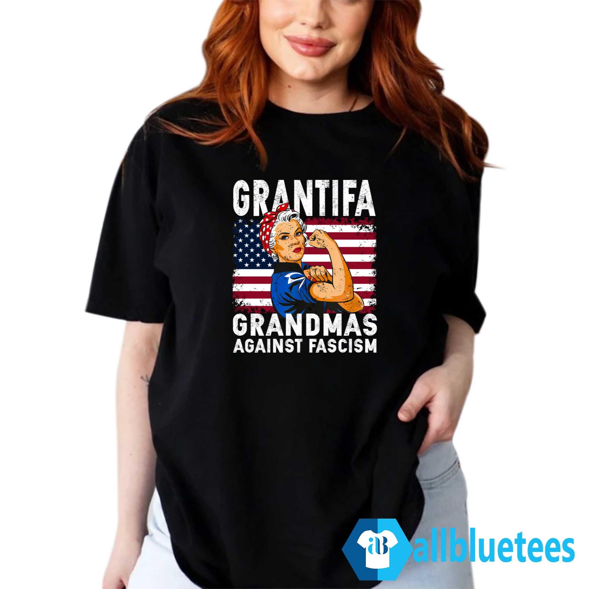 Grantifa Grandmas Against Fascism Flag Shirt