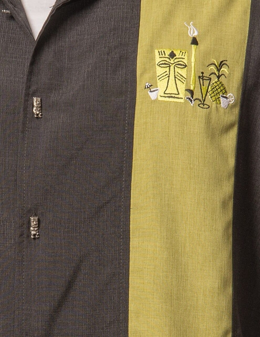 Green and Black Tiki Bowling Shirt by Steady Clothing Hoodie, Sweatshirt | CoreVibeTees.com (Image 2)