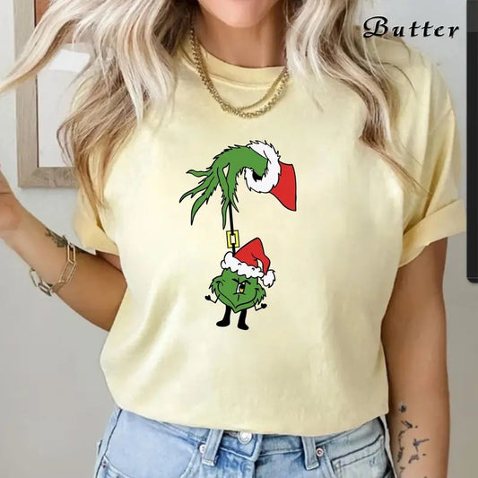 Green Hand Christmas T-shirt Green Lover Shirt Christmas Gift Ideas Holiday Shirt Merry Christmas Shirt Comfort Color Tee
