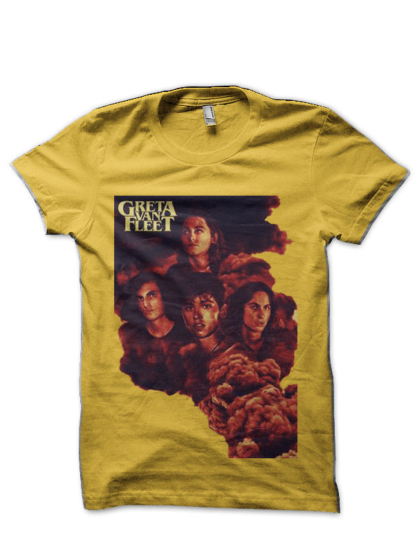Greta Van Fleet Yellow T-Shirt Style001 Hoodie, Sweatshirt | CoreVibeTees.com