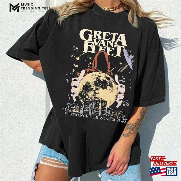 Greta Van Fleet Retro T-Shirt Shirt Music Concert Floral Unisex