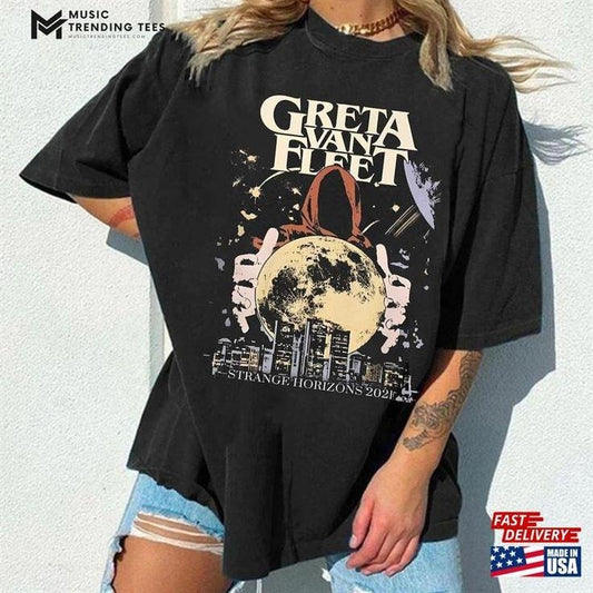 Greta Van Fleet Retro T-Shirt Shirt Music Concert Floral Unisex